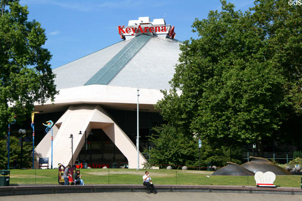 Key Arena (1962) (originally Washington State Coliseum of Century 21 Exposition) at Seattle Center. Seattle, WA. Architect: Paul Thiry.