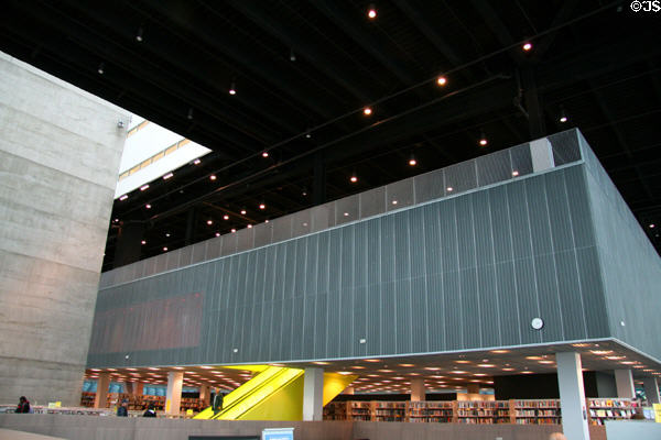 Book areas in Seattle Public Library. Seattle, WA.