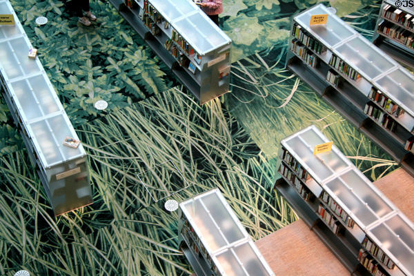 Jungle carpets in Seattle Public Library. Seattle, WA.