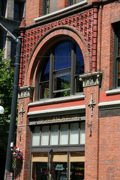 Delmar Building (108 Main St.) near Occidental Park. Seattle, WA.