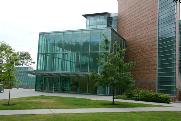 Law library entrance of William H. Gates Law School at University of Washington. Seattle, WA.