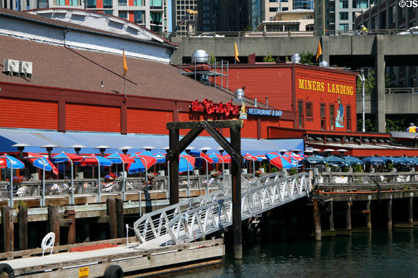 Miners Landing (Pier 57) details. Seattle, WA.