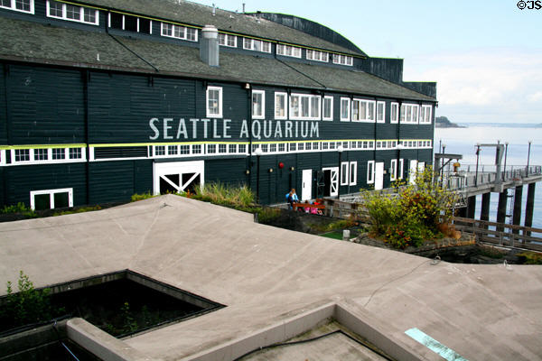 Exterior view of Seattle Aquarium. Seattle, WA.