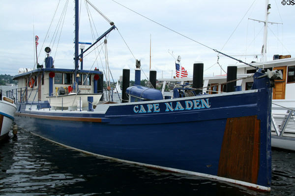 Canadian fish-packing vessel Cape Naden (1918) now a live-aboard schooner visiting Northwest Seaport. Seattle, WA.