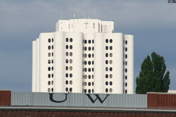 St Joseph's Hospital (1974) (14 floors) (1717 S. J St.). Tacoma, WA. Architect: Bertrand Goldberg & Assoc..