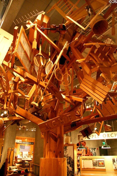 Wood products exhibit at Washington State History Museum. Tacoma, WA.