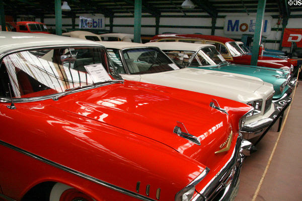 Cars of the 1950s including Chevrolet Belair Nomad (1957) at LeMay Museum. Tacoma, WA.