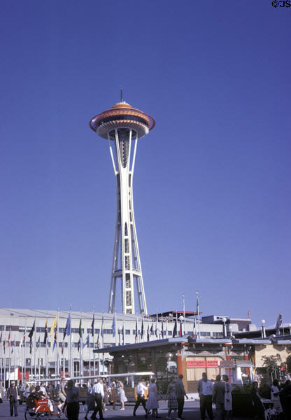 Space Needle (1962) by John Graham & Assoc. as photographed at Century 21 Exposition. Seattle, WA.