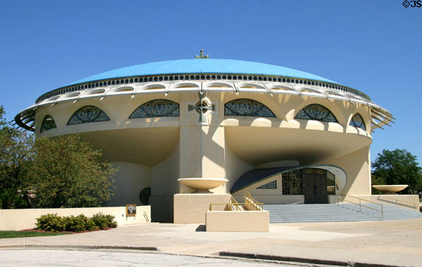 Annunciation Greek Orthodox Church (1956) (9400 West Congress St.). Milwaukee, WI. Architect: Frank Lloyd Wright.