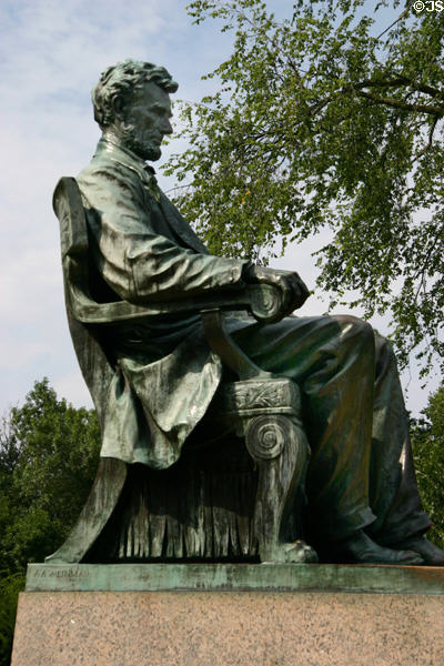 Abraham Lincoln Statue (1906) by Adolph Alexander Weinman, a replica of one cast for Hodgenville, KY, at University of Wisconsin. Madison, WI.