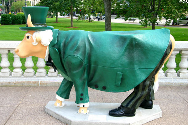 The Wizard of OZ Cow by Mike Dowdell in Madison CowParade. Madison, WI.