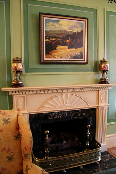 Mantel replica from the President's Cottage at the Greenbrier Hotel in White Sulfur Springs, WV in drawing room at West Virginia Governor's Mansion. Charleston, WV.