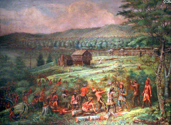 Native peoples painted (1882) at Wheeling by J.A. Faris at West Virginia State Museum. Charleston, WV.