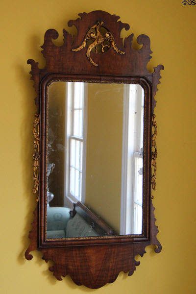 Mirror with carved wood frame at Craik-Patton House. Charleston, WV.