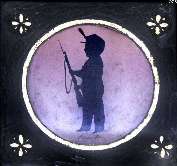 Early American silhouette of boy with rifle at Craik-Patton House. Charleston, WV.