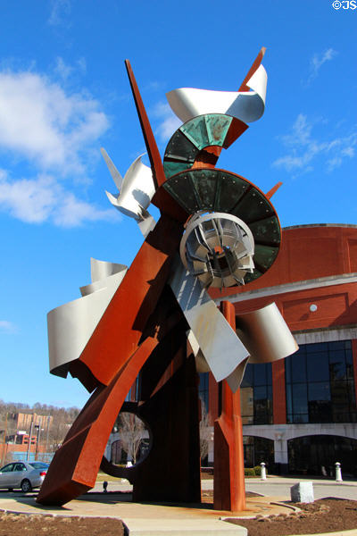 Hallelujah sculpture (2009) by Albert Paley outside Clay Center for The Arts & Sciences. Charleston, WV.