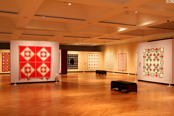 Quilt exhibit in art gallery at Discovery Museum of Clay Center for The Arts & Sciences. Charleston, WV.