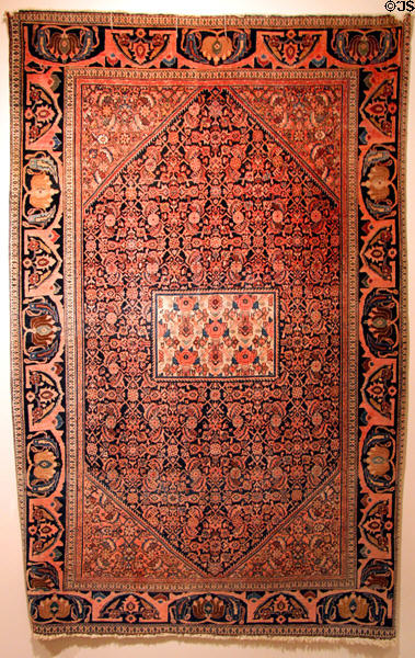 Wool rug from Western Iran (1885-1915) at Huntington Museum of Art. Huntington, WV.