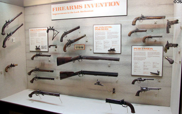 Firearms invention display at Huntington Museum of Art. Huntington, WV.