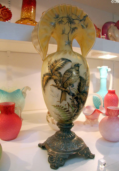 Decorative glass vase (c1880-1900) at Huntington Museum of Art. Huntington, WV.