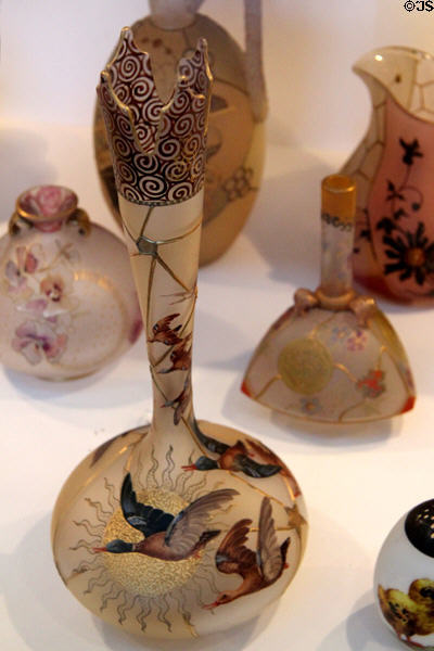 Royal Flemish glass vase (c1890's) by Guba of Mount Washington Glass Co., New Bedford, MA at Huntington Museum of Art. Huntington, WV.