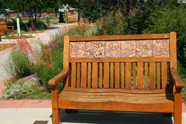 Cheyenne Botanic Gardens bench. Cheyenne, WY.