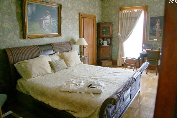 Bedroom of Nagel Warren Mansion B&B. Cheyenne, WY.