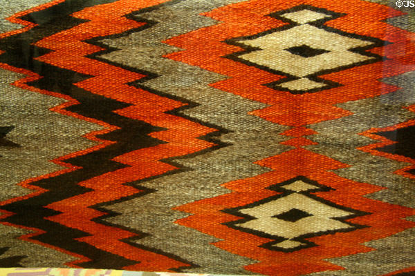 Navajo transitional wearing blanket (c1895) at Nelson Museum of the West. Cheyenne, WY.