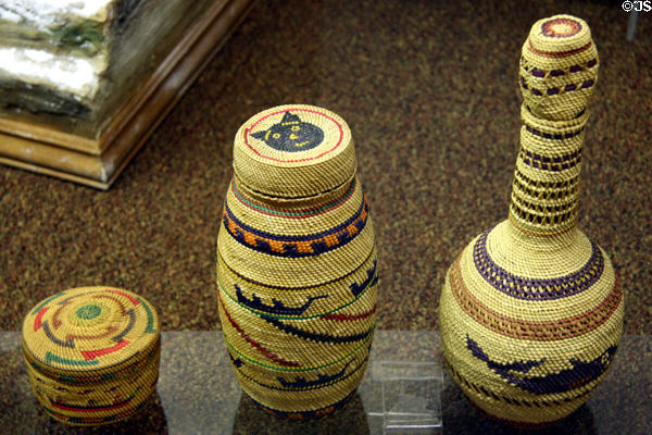 Macah Indian baskets (c1940-70) at Nelson Museum of the West. Cheyenne, WY.
