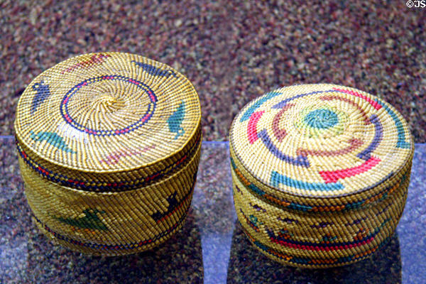 Macah Indian baskets (c1940-70) at Nelson Museum of the West. Cheyenne, WY.