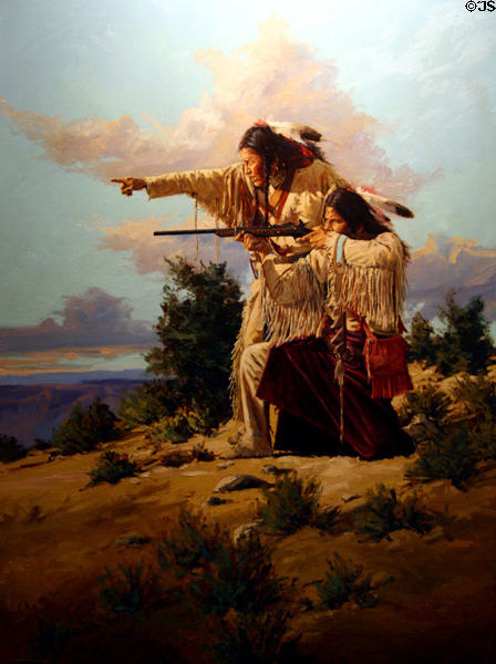 Taking Aim painting by John McDemott at Nelson Museum of the West. Cheyenne, WY.