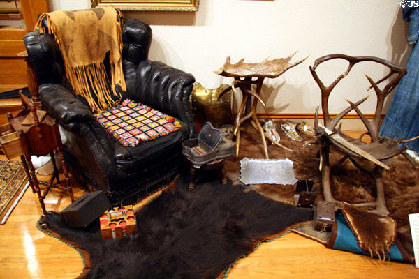 Furniture & objects which belonged to W.F. Cody at Buffalo Bill Center of the West. Cody, WY.