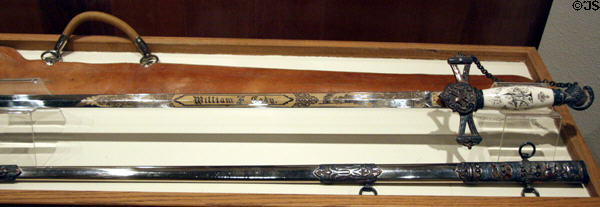 Cody's Masonic sword at Buffalo Bill Center of the West. Cody, WY.