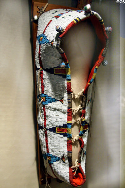 Cheyenne beadwork hood cradle board (c1890) at Buffalo Bill Center of the West. Cody, WY.