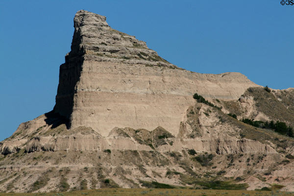 Eagle Rock at Scotts Bluff National Monument which marked first third of Oregon Trail from Missouri River to Oregon or California. WY.
