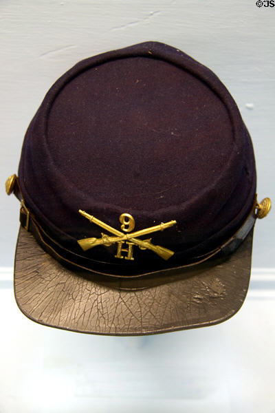 Cavalry forage cap (1872) at Fort Laramie National Historic Site. WY.