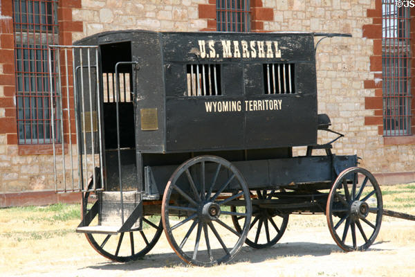 Prisoner transport wagon (1895) at Wyoming Territorial Prison. Laramie, WY.