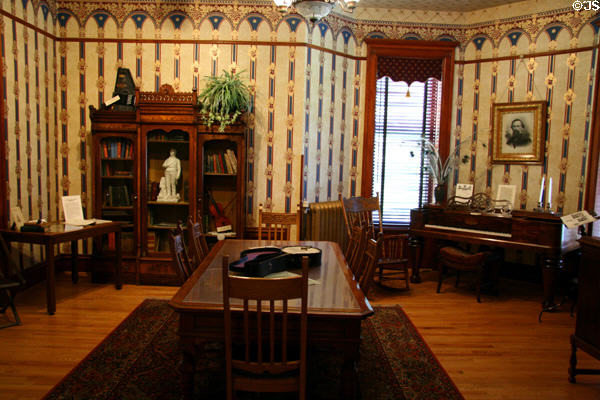 Library / music room of Laramie Plains Museum. Laramie, WY.