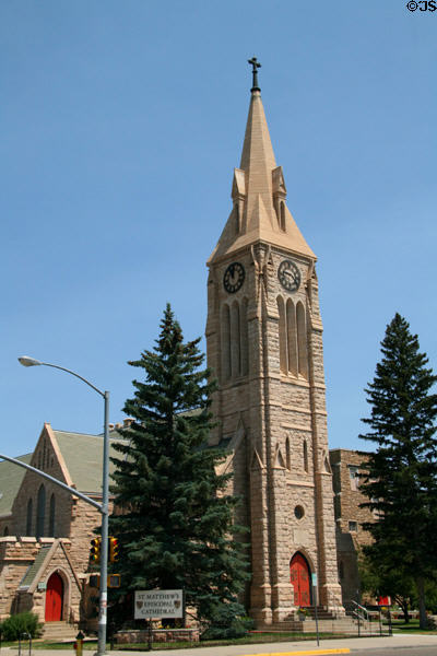 St Matthew's Episcopal Cathedral (1892-6) (3rd at Ivinson). Laramie, WY. Style: Gothic Revival.