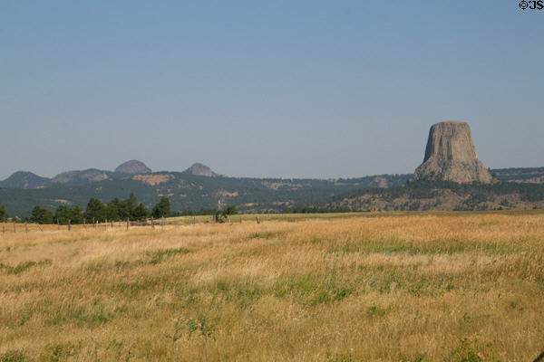 Landscape of Devils Tower National Monument. WY.