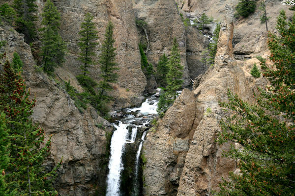 Upper part of Tower Fall in Yellowstone National Park. WY.