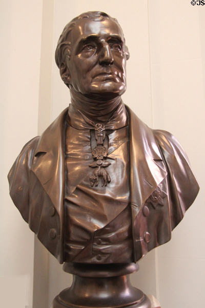 Duke of Wellington bronze portrait bust (1852) by Henry Weigall at Lady Lever Art Gallery. Liverpool, England.