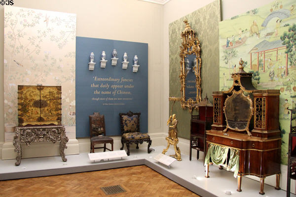 Collection of European Chinoiserie furniture (1670-1770s) at Lady Lever Art Gallery. Liverpool, England.