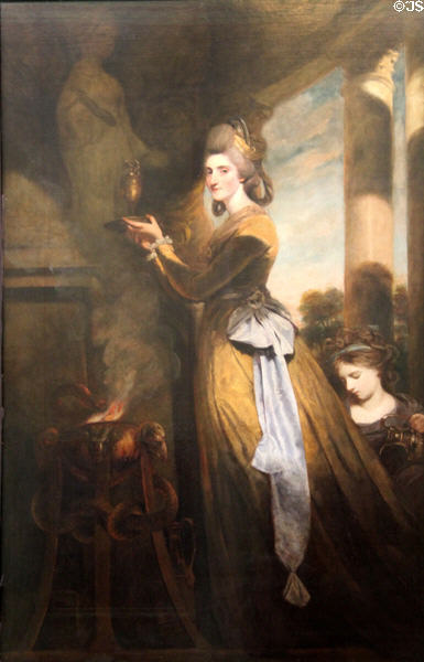 Mrs Peter Beckford portrait (1782) by Joshua Reynolds at Lady Lever Art Gallery. Liverpool, England.