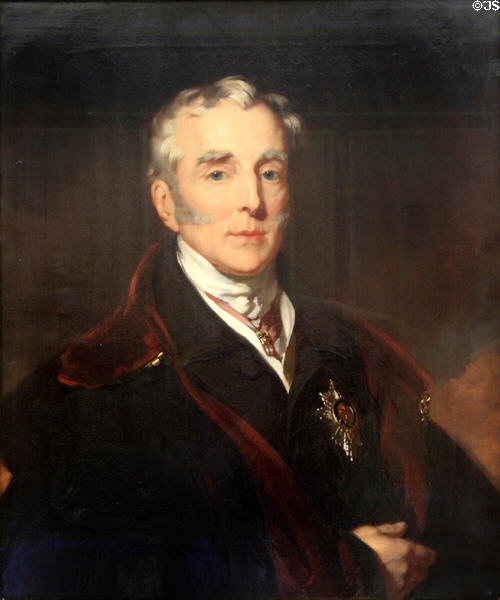 Duke of Wellington portrait (1839) by John Lucas at Lady Lever Art Gallery. Liverpool, England.