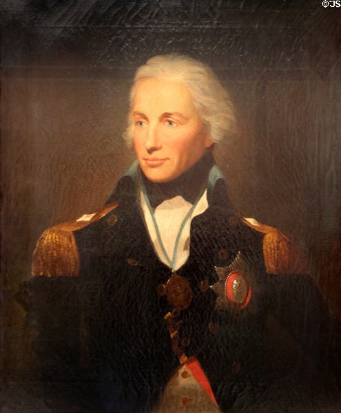 Horatio, Lord Nelson portrait (1798-1893) by Lemuel Francis Abbott at Lady Lever Art Gallery. Liverpool, England.