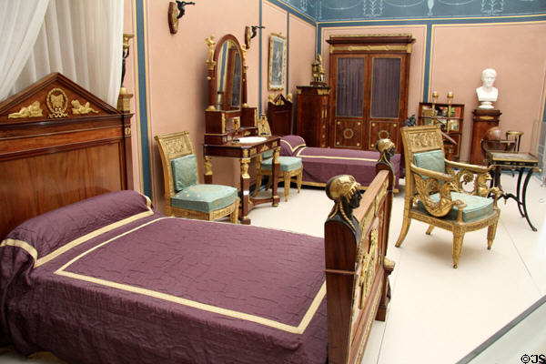 Napoleon room with furniture from Napoleonic era at Lady Lever Art Gallery. Liverpool, England.