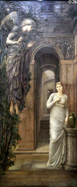 Annunciation painting (1876-9) by Edward Burne-Jones at Lady Lever Art Gallery. Liverpool, England.