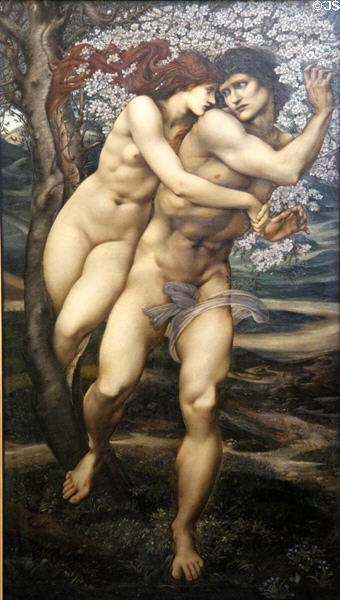 Tree of Forgiveness painting (1882) by Edward Burne-Jones at Lady Lever Art Gallery. Liverpool, England.