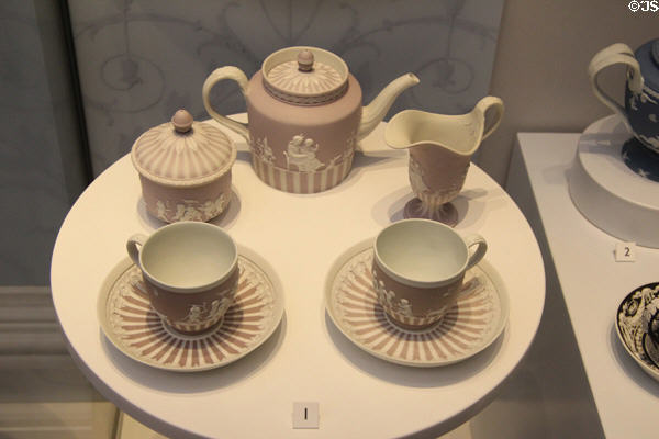 Wedgwood lilac jasper teaset (1785-1800) at Lady Lever Art Gallery. Liverpool, England.